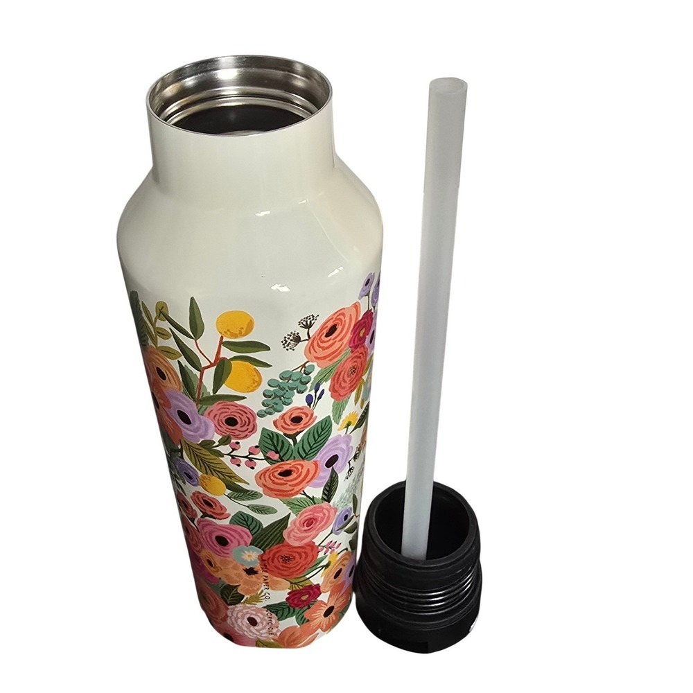 Corkcicle x Rifle Paper Co Garden Party 20oz Canteen Floral Water Bottle Cream - Picture 9 of 14